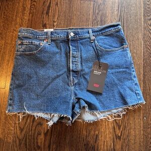 LEVI’S Ribcage High Rise Denim Shorts